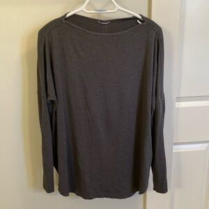 Kit and Ace, Brushed Cotton, Wide neck, Grey long sleeve, M